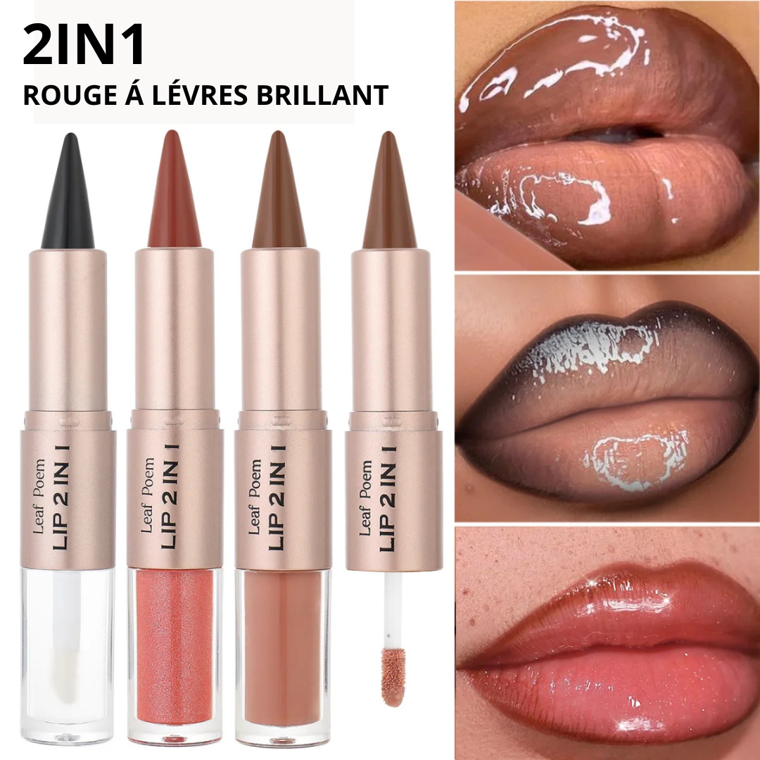 Rouge à Lèvres et Crayon à Lèvres - (2 en 1 Leaf Poem)®