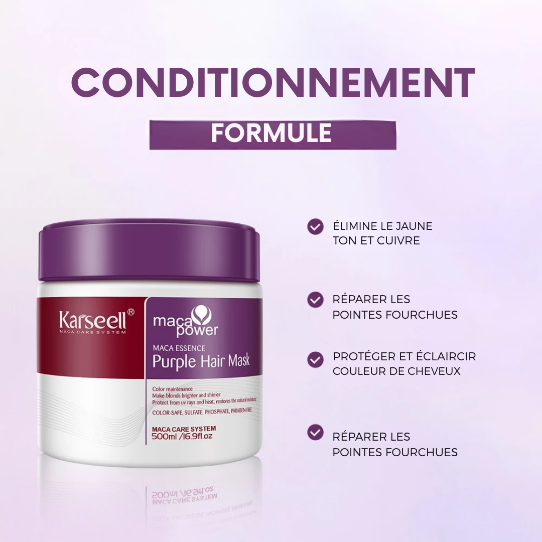 Masque capillaire violet Karseell - Effet blond platine®