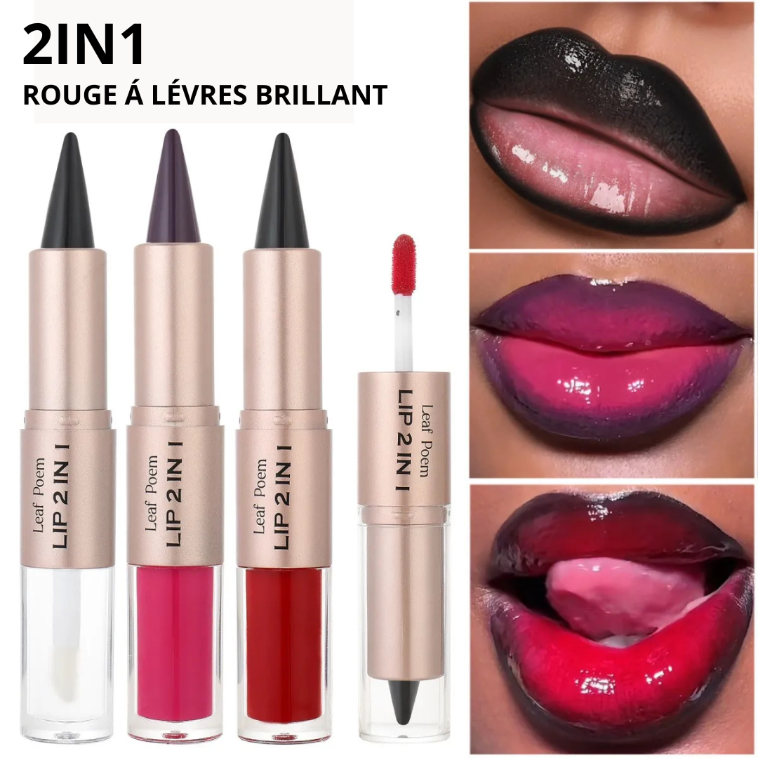 Rouge à Lèvres et Crayon à Lèvres - (2 en 1 Leaf Poem)®