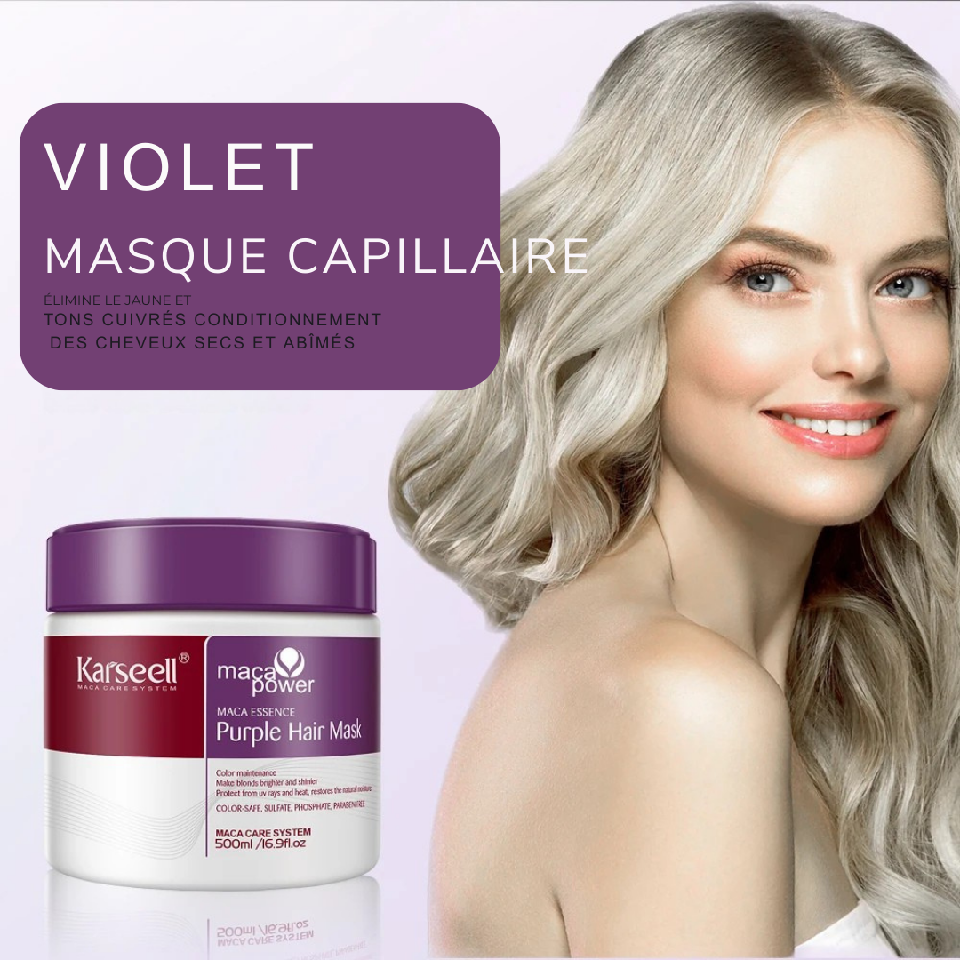 Masque capillaire violet Karseell - Effet blond platine®