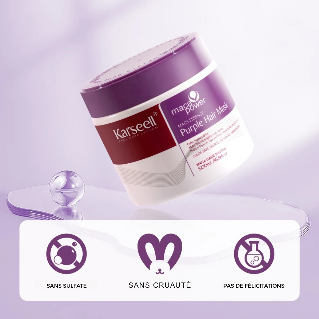 Masque capillaire violet Karseell - Effet blond platine®