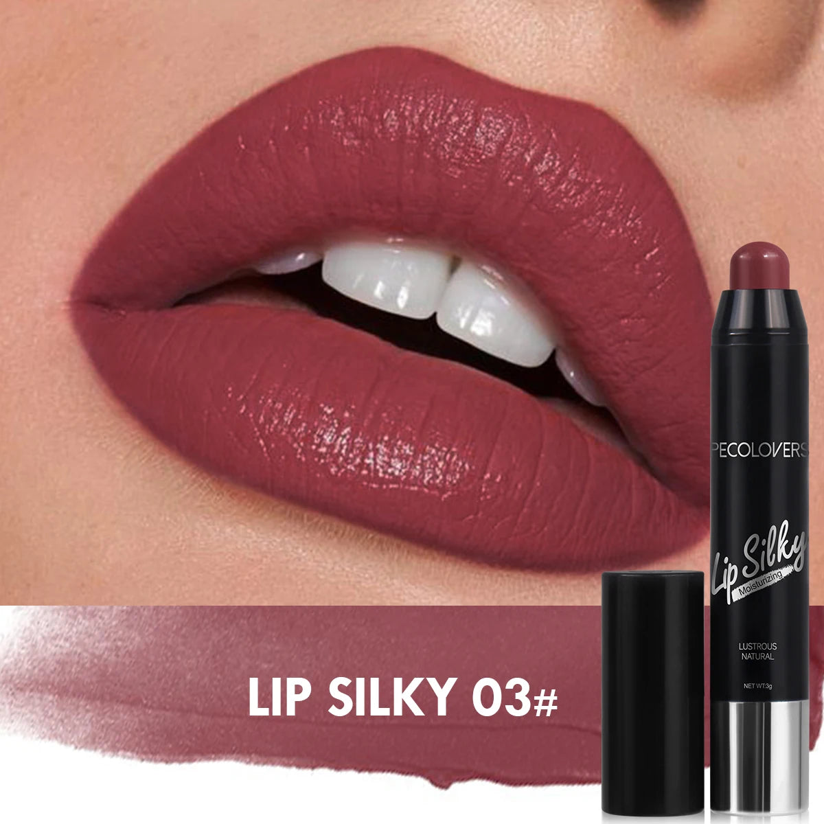 PECOLOVERS Lip Silky - Rouge à lèvres hydratant en stick®